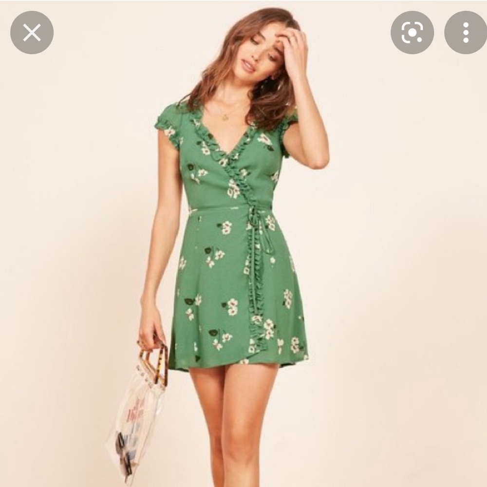 Reformation Garnet Lola Floral Wrap Dress Sz XS